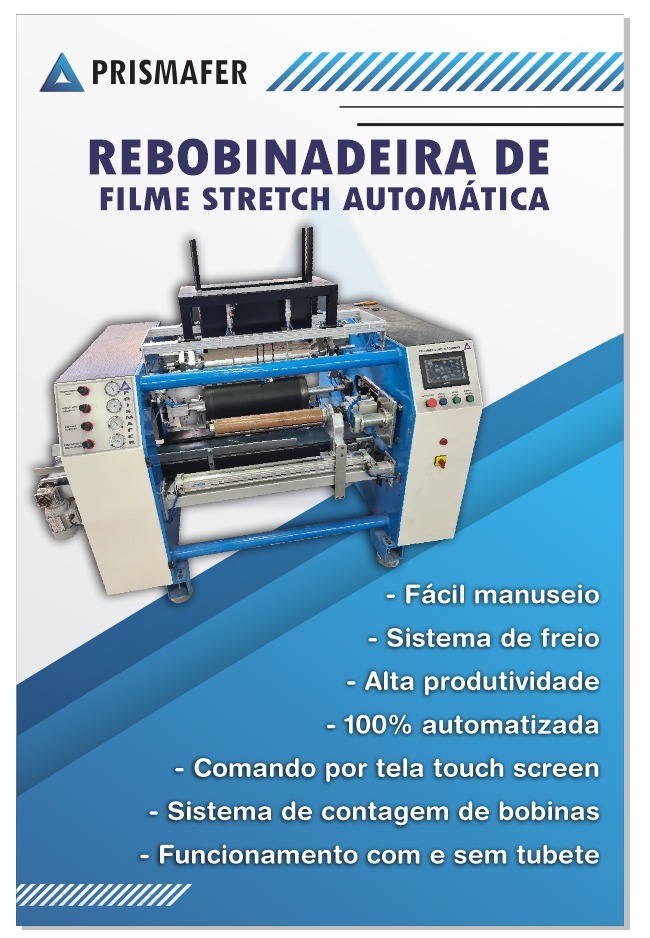 Rebobinadeira de filme stretch Automatica
